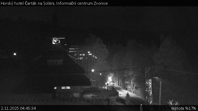 Horský hotel Čarták na Soláni - Informační centrum Zvonice - 2.11.2025 v 04:45 Horský hotel Čarták na Soláni - Informační centrum Zvonice - 2.11.2025 v 04:45