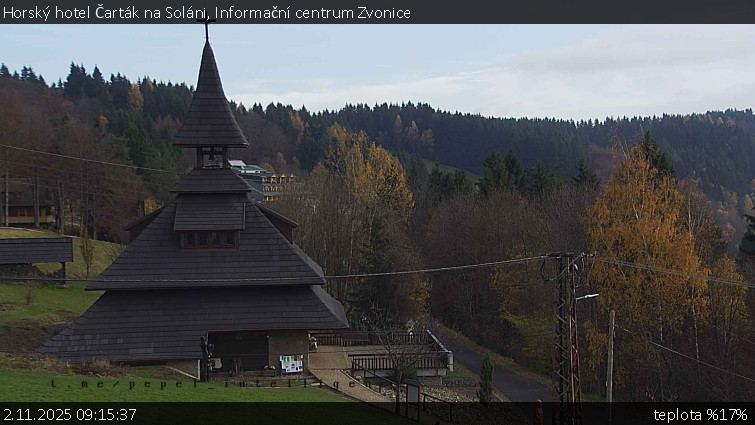 Horský hotel Čarták na Soláni - Informační centrum Zvonice - 2.11.2025 v 09:15 Horský hotel Čarták na Soláni - Informační centrum Zvonice - 2.11.2025 v 09:15