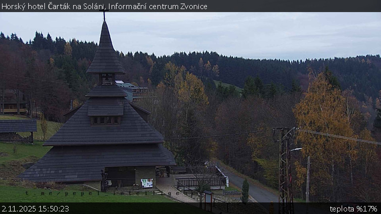 Horský hotel Čarták na Soláni - Informační centrum Zvonice - 2.11.2025 v 15:50 Horský hotel Čarták na Soláni - Informační centrum Zvonice - 2.11.2025 v 15:50