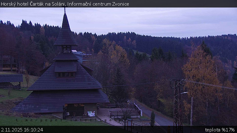 Horský hotel Čarták na Soláni - Informační centrum Zvonice - 2.11.2025 v 16:10 Horský hotel Čarták na Soláni - Informační centrum Zvonice - 2.11.2025 v 16:10