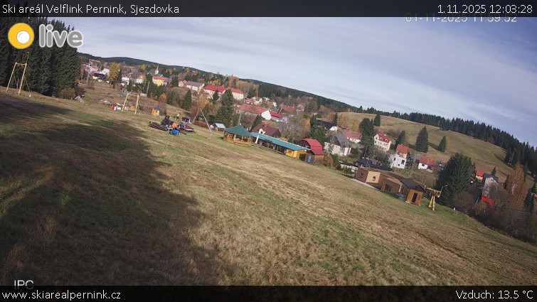 Ski areál Velflink Pernink - Sjezdovka - 1.11.2025 v 12:03 Ski areál Velflink Pernink - Sjezdovka - 1.11.2025 v 12:03