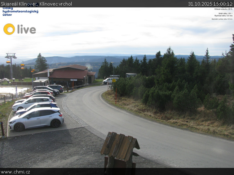 Skiareál Klínovec - Klínovec vrchol - 31.10.2025 v 15:00 Skiareál Klínovec - Klínovec vrchol - 31.10.2025 v 15:00