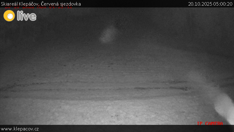 Skiareál Klepáčov - Červená sjezdovka - 20.10.2025 v 05:00 Skiareál Klepáčov - Červená sjezdovka - 20.10.2025 v 05:00