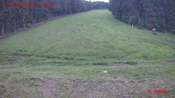 Red ski slope