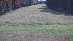 Red ski slope