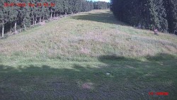Red ski slope
