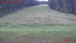 Red ski slope