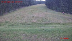 Red ski slope