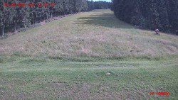 Red ski slope