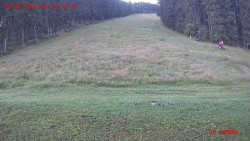 Red ski slope