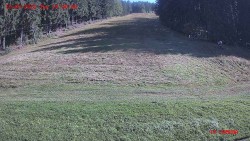 Red ski slope