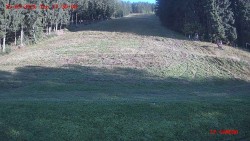 Red ski slope