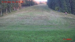 Red ski slope