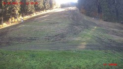 Red ski slope