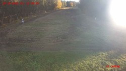 Red ski slope