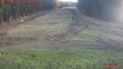 Red ski slope