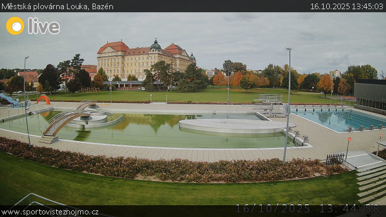 Městská plovárna Louka - Bazén - 16.10.2025 v 13:45 Městská plovárna Louka - Bazén - 16.10.2025 v 13:45