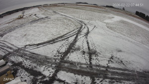 Letiště Jindřichův Hradec - Provozní plocha - západ - 22.2.2026 v 07:45 Letiště Jindřichův Hradec - Provozní plocha - západ - 22.2.2026 v 07:45