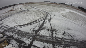 Letiště Jindřichův Hradec - Provozní plocha - západ - 22.2.2026 v 08:01 Letiště Jindřichův Hradec - Provozní plocha - západ - 22.2.2026 v 08:01