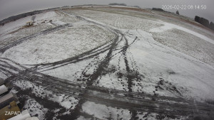 Letiště Jindřichův Hradec - Provozní plocha - západ - 22.2.2026 v 08:15 Letiště Jindřichův Hradec - Provozní plocha - západ - 22.2.2026 v 08:15