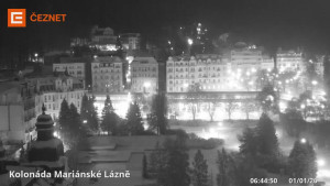 Město Mariánské Lázně - Kolonáda - 1.1.2026 v 06:45 Město Mariánské Lázně - Kolonáda - 1.1.2026 v 06:45