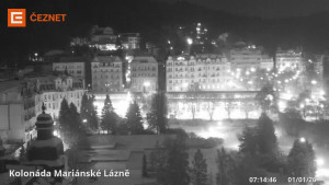 Město Mariánské Lázně - Kolonáda - 1.1.2026 v 07:15 Město Mariánské Lázně - Kolonáda - 1.1.2026 v 07:15