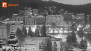 Město Mariánské Lázně - Kolonáda - 1.1.2026 v 07:45 Město Mariánské Lázně - Kolonáda - 1.1.2026 v 07:45
