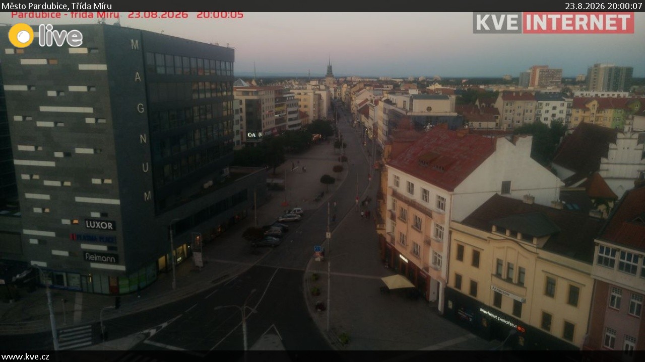 Aktuální webkamera Pardubice – Třída Míru
