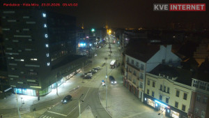 Město Pardubice - Třída Míru - 23.1.2026 v 05:45 Město Pardubice - Třída Míru - 23.1.2026 v 05:45