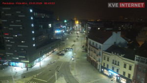 Město Pardubice - Třída Míru - 23.1.2026 v 06:45 Město Pardubice - Třída Míru - 23.1.2026 v 06:45