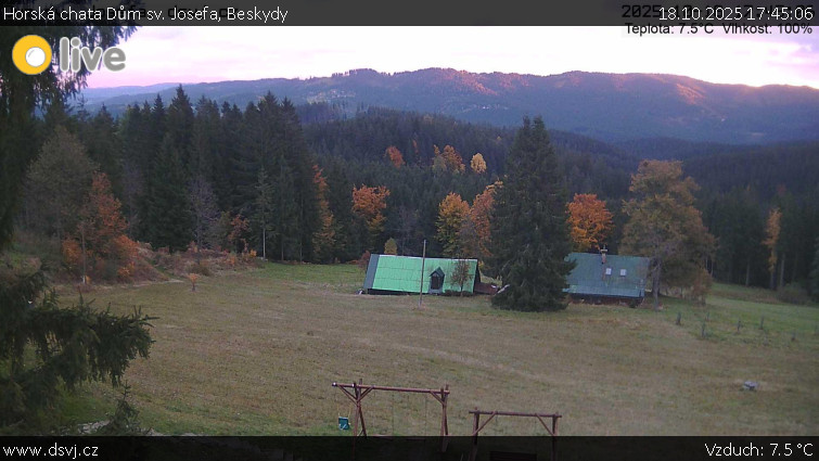 Horská chata Dům sv. Josefa - Beskydy - 18.10.2025 v 17:45 Horská chata Dům sv. Josefa - Beskydy - 18.10.2025 v 17:45