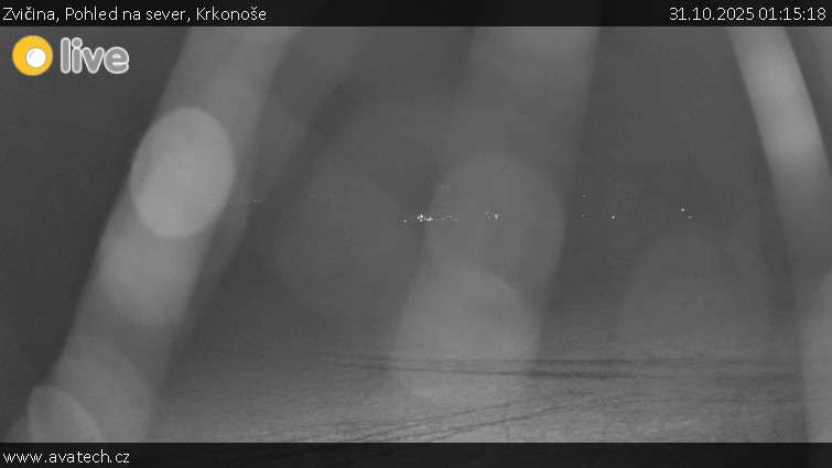 Zvičina - Pohled na sever, Krkonoše - 31.10.2025 v 01:15 Zvičina - Pohled na sever, Krkonoše - 31.10.2025 v 01:15