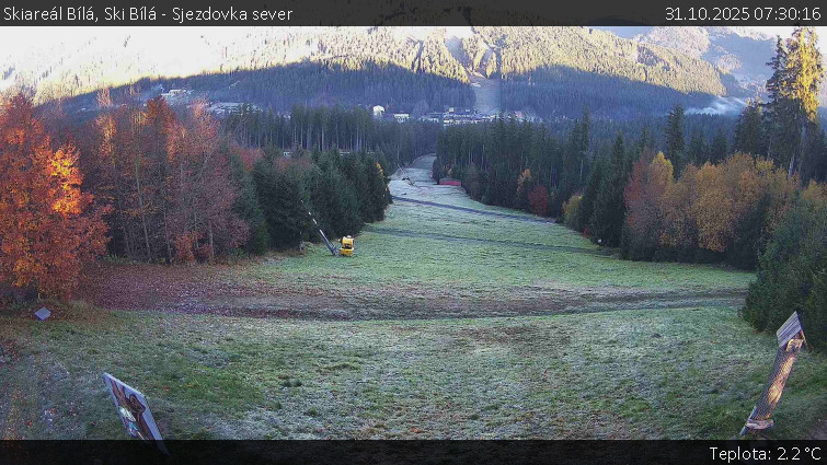 Skiareál Bílá - Ski Bílá - Sjezdovka sever - 31.10.2025 v 07:30 Skiareál Bílá - Ski Bílá - Sjezdovka sever - 31.10.2025 v 07:30