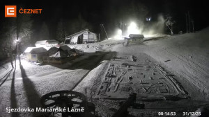 Skiareál Mariánky - Dolní stanice lanovky - 31.12.2025 v 00:15 Skiareál Mariánky - Dolní stanice lanovky - 31.12.2025 v 00:15