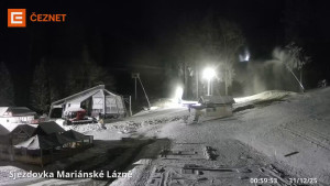 Skiareál Mariánky - Dolní stanice lanovky - 31.12.2025 v 01:00 Skiareál Mariánky - Dolní stanice lanovky - 31.12.2025 v 01:00