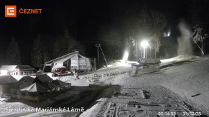 Skiareál Mariánky - Dolní stanice lanovky - 31.12.2025 v 02:15 Skiareál Mariánky - Dolní stanice lanovky - 31.12.2025 v 02:15