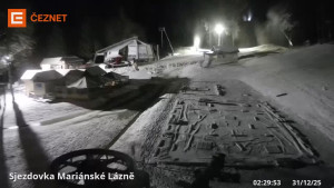 Skiareál Mariánky - Dolní stanice lanovky - 31.12.2025 v 02:30 Skiareál Mariánky - Dolní stanice lanovky - 31.12.2025 v 02:30