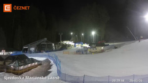 Skiareál Mariánky - Dolní stanice lanovky - 25.2.2026 v 20:30 Skiareál Mariánky - Dolní stanice lanovky - 25.2.2026 v 20:30