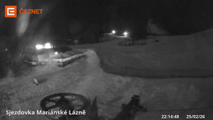 Skiareál Mariánky - Dolní stanice lanovky - 25.2.2026 v 22:15 Skiareál Mariánky - Dolní stanice lanovky - 25.2.2026 v 22:15