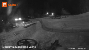 Skiareál Mariánky - Dolní stanice lanovky - 25.2.2026 v 22:30 Skiareál Mariánky - Dolní stanice lanovky - 25.2.2026 v 22:30