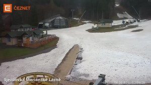 Skiareál Mariánky - Dolní stanice lanovky - 12.4.2026 v 08:15 Skiareál Mariánky - Dolní stanice lanovky - 12.4.2026 v 08:15