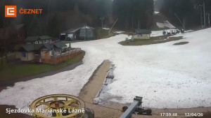 Skiareál Mariánky - Dolní stanice lanovky - 12.4.2026 v 18:00 Skiareál Mariánky - Dolní stanice lanovky - 12.4.2026 v 18:00
