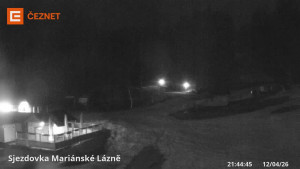 Skiareál Mariánky - Dolní stanice lanovky - 12.4.2026 v 21:45 Skiareál Mariánky - Dolní stanice lanovky - 12.4.2026 v 21:45