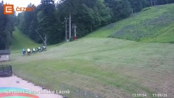 Lower cable car station