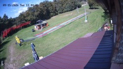 Boarding the ski lift