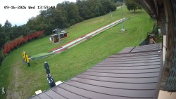 Boarding the ski lift