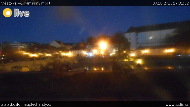 Město Písek - Kamenný most - 30.10.2025 v 17:31 Město Písek - Kamenný most - 30.10.2025 v 17:31