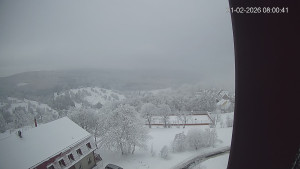 Město Hora Svaté Kateřiny - Panorama západ - 1.2.2026 v 08:00 Město Hora Svaté Kateřiny - Panorama západ - 1.2.2026 v 08:00