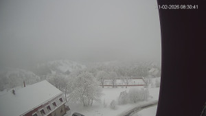 Město Hora Svaté Kateřiny - Panorama západ - 1.2.2026 v 08:30 Město Hora Svaté Kateřiny - Panorama západ - 1.2.2026 v 08:30