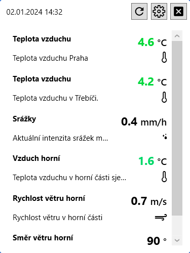 Hlavní okno programu